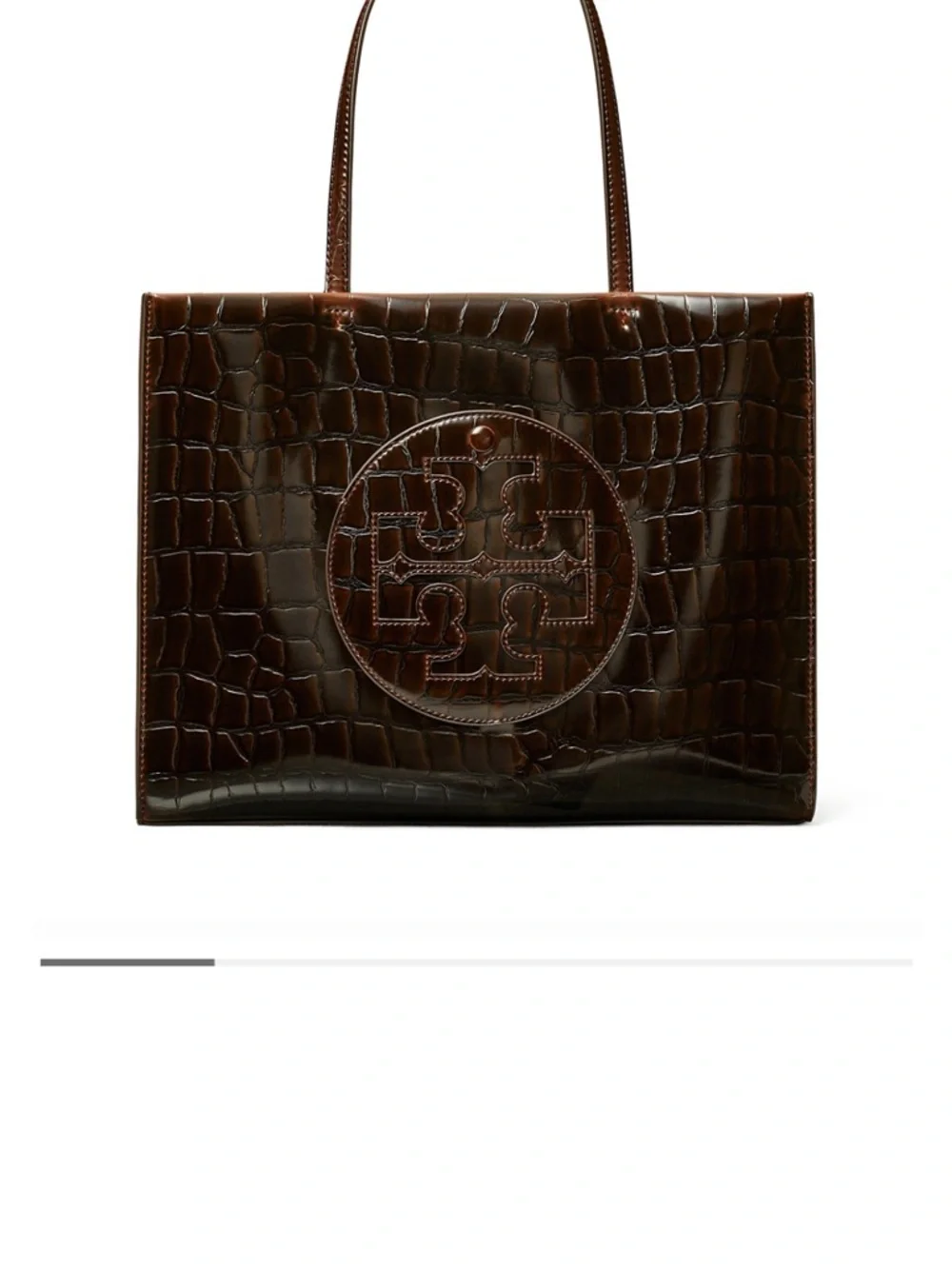 NWOT TORY BURCH ELLA croc embossed small tote. - Picture 10 of 16